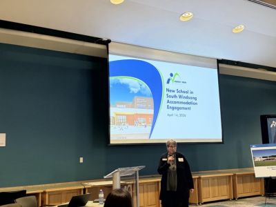 Board Chair Fiona Gilbert Speaks at the Information Night